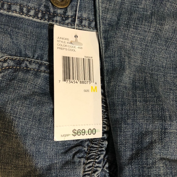 NEW Vintage DKNY Denim Crop Jacket Distressed Med - Picture 3 of 11